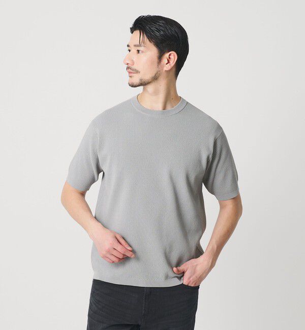 BEAUTY&YOUTH UNITED ARROWS「【WEB限定 WARDROBE SMART】マシーンウォッシュ  ピケニット Tシャツ【抗菌防臭】」|Tシャツ・カットソー|