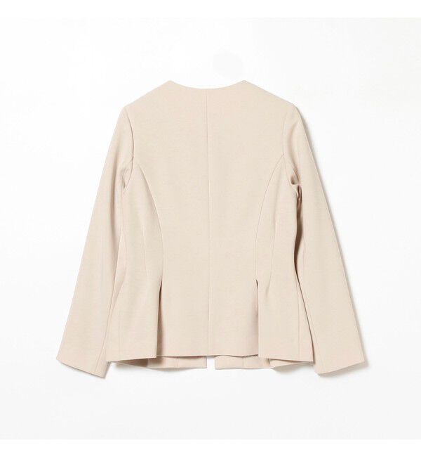 Demi-Luxe BEAMS 「トリアセ ペプラムジャケット＊」|ノーカラージャケット|