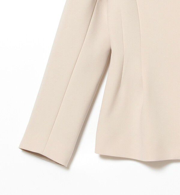 Demi-Luxe BEAMS 「トリアセ ペプラムジャケット＊」|ノーカラージャケット|