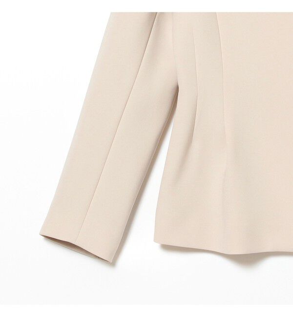 Demi-Luxe BEAMS 「トリアセ ペプラムジャケット＊」|ノーカラージャケット|