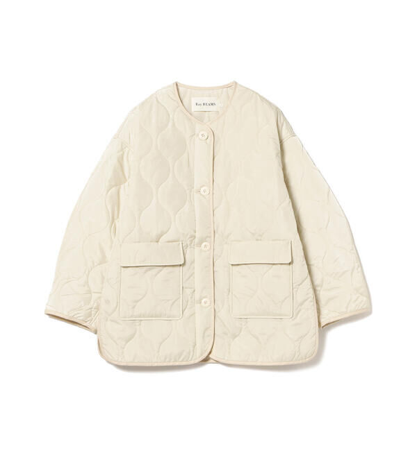 Ray BEAMS 「キルティング ノーカラー ブルゾン」|ブルゾン・スタジャン|