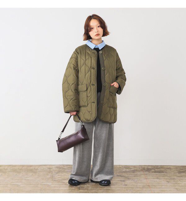 Ray BEAMS 「キルティング ノーカラー ブルゾン」|ブルゾン・スタジャン|