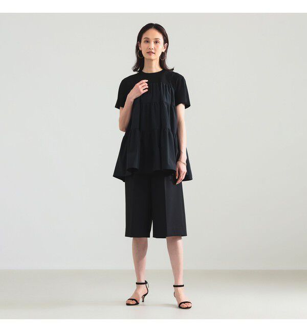 Demi-Luxe BEAMS 「コンビ ティアード プルオーバー」|シャツ・ブラウス|