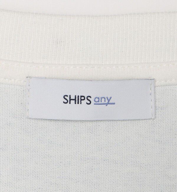 SHIPS any「【WEB限定】SHIPS any: キーネック ジャカード フェイクレイヤード Tシャツ◇」|Tシャツ・カットソー|