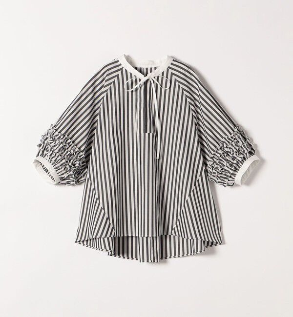 SHIPS for women「【WEB限定】〈手洗い可能〉袖 フリル デザイン ブラウス」|シャツ・ブラウス|