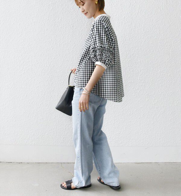 SHIPS for women「【WEB限定】〈手洗い可能〉袖 フリル デザイン ブラウス」|シャツ・ブラウス|