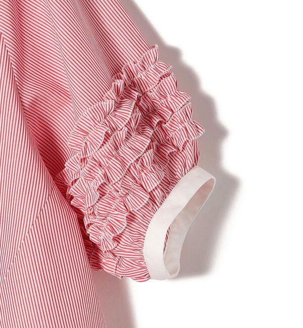 SHIPS for women「【WEB限定】〈手洗い可能〉袖 フリル デザイン ブラウス」|シャツ・ブラウス|