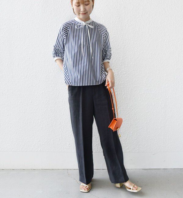 SHIPS for women「【WEB限定】〈手洗い可能〉袖 フリル デザイン ブラウス」|シャツ・ブラウス|