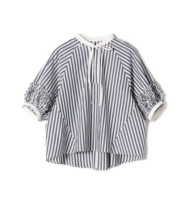 SHIPS for women「【WEB限定】〈手洗い可能〉袖 フリル デザイン ブラウス」|シャツ・ブラウス|