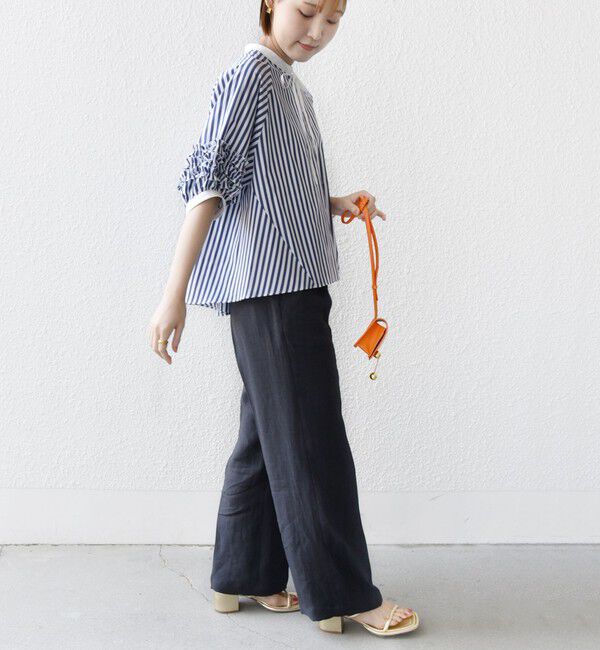 SHIPS for women「【WEB限定】〈手洗い可能〉袖 フリル デザイン ブラウス」|シャツ・ブラウス|