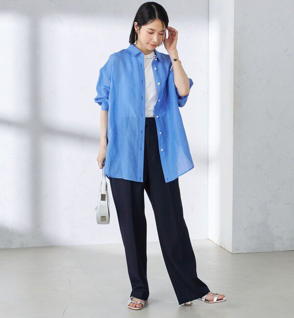 SHIPS for women「〈手洗い可能〉ストレート センタープレス トラウザーズ」|その他|