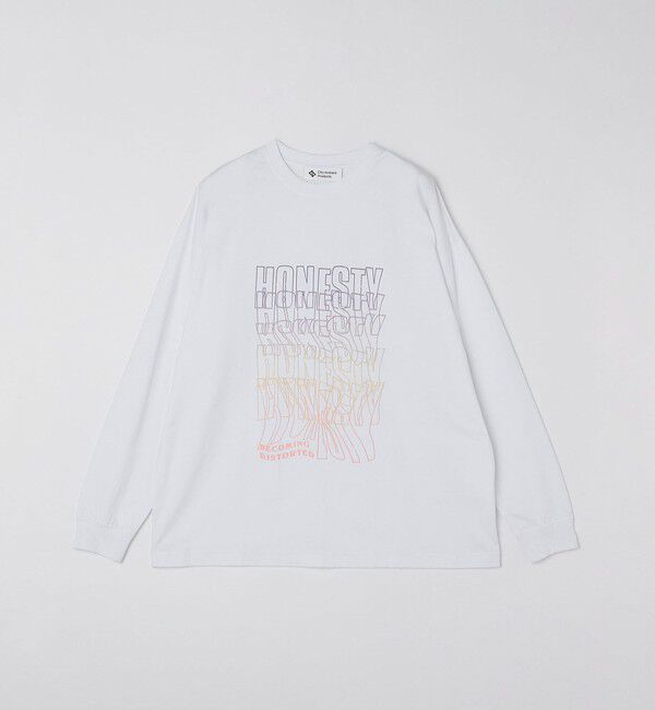 SHIPS「City Ambient Products: グラフィックプリント ロングスリーブTシャツ(ロンT)」|Tシャツ・カットソー|ホワイト