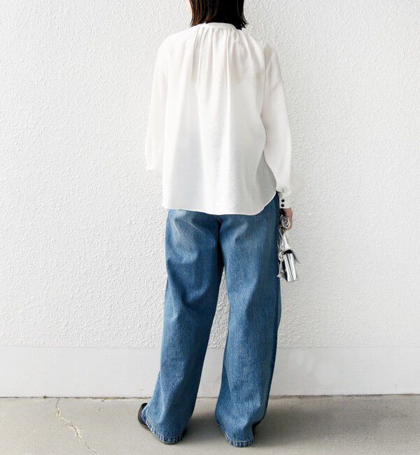 SHIPS for women「〈手洗い可能〉エアリー フロント フリル デザイン ブラウス」|シャツ・ブラウス|