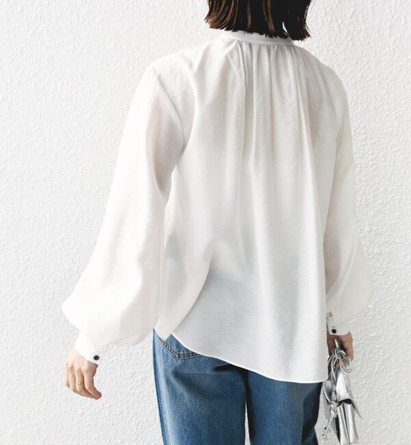 SHIPS for women「〈手洗い可能〉エアリー フロント フリル デザイン ブラウス」|シャツ・ブラウス|