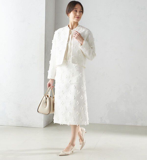 SHIPS for women「IFANSI ノーカラー ジャケット（セレモニー対応可）」|ノーカラージャケット|