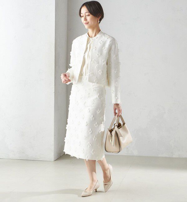 SHIPS for women「IFANSI ノーカラー ジャケット（セレモニー対応可）」|ノーカラージャケット|