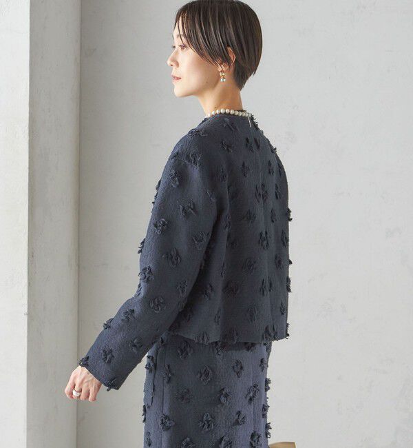 SHIPS for women「IFANSI ノーカラー ジャケット（セレモニー対応可）」|ノーカラージャケット|