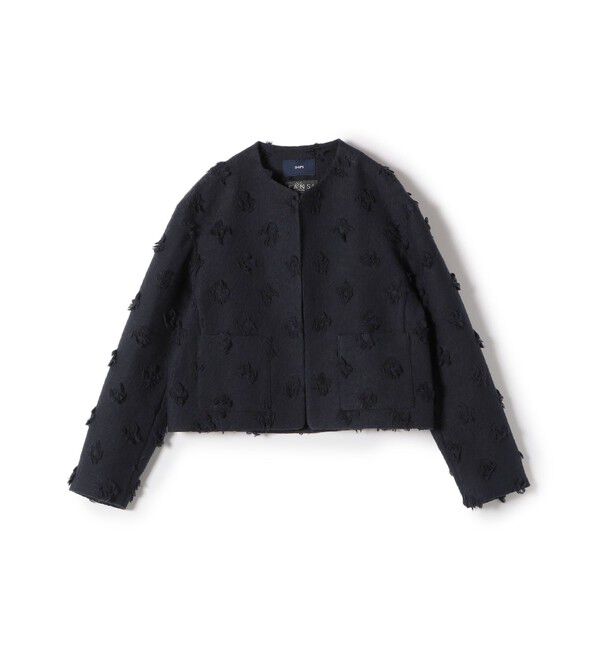 SHIPS for women「IFANSI ノーカラー ジャケット（セレモニー対応可）」|ノーカラージャケット|