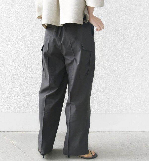 SHIPS for women「〈洗濯機可能〉ポリエステル 麻 カーゴ パンツ」|その他|