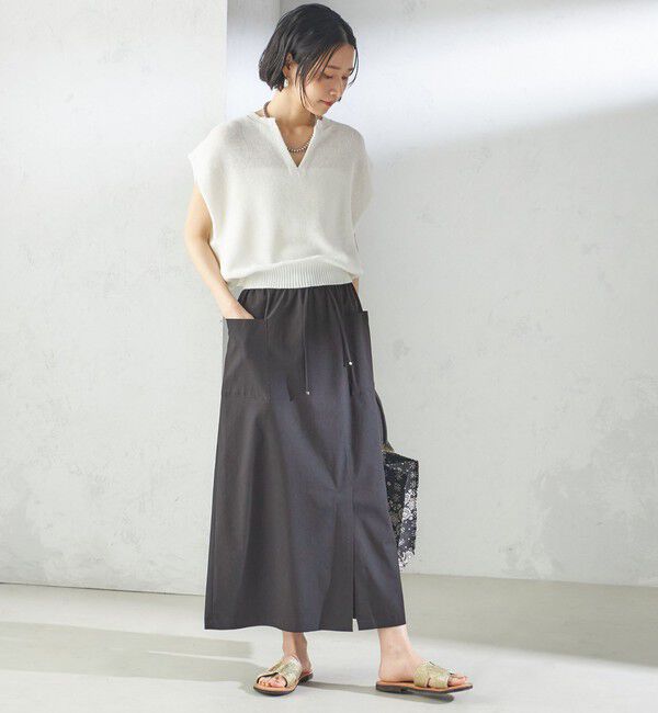 SHIPS for women「〈手洗い可能〉ポリエステル 麻 スキッパー プルオーバー」|プルオーバー|