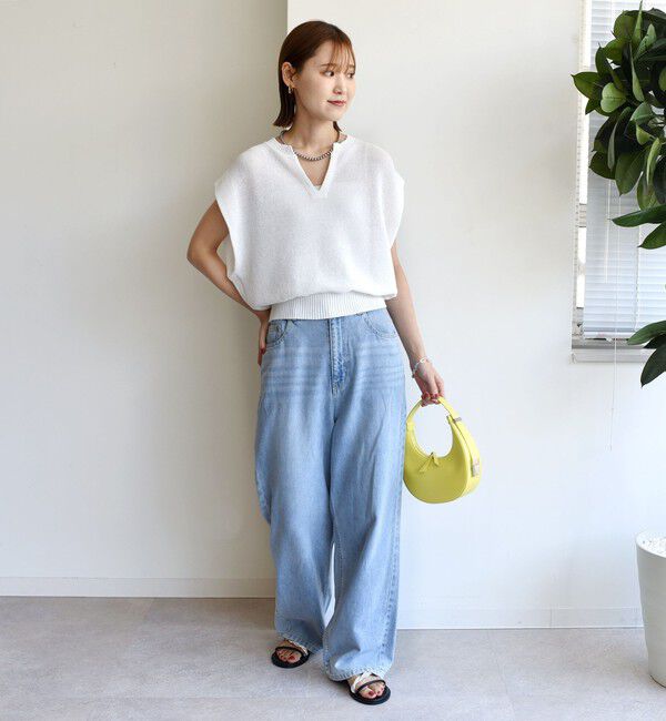 SHIPS for women「〈手洗い可能〉ポリエステル 麻 スキッパー プルオーバー」|プルオーバー|