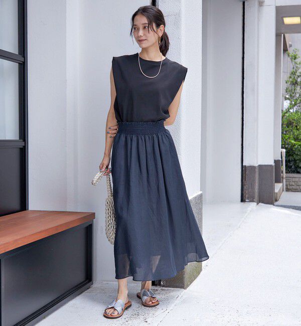 SHIPS for women「〈接触冷感〉ポンチ ノースリーブ プルオーバー」|Tシャツ・カットソー|