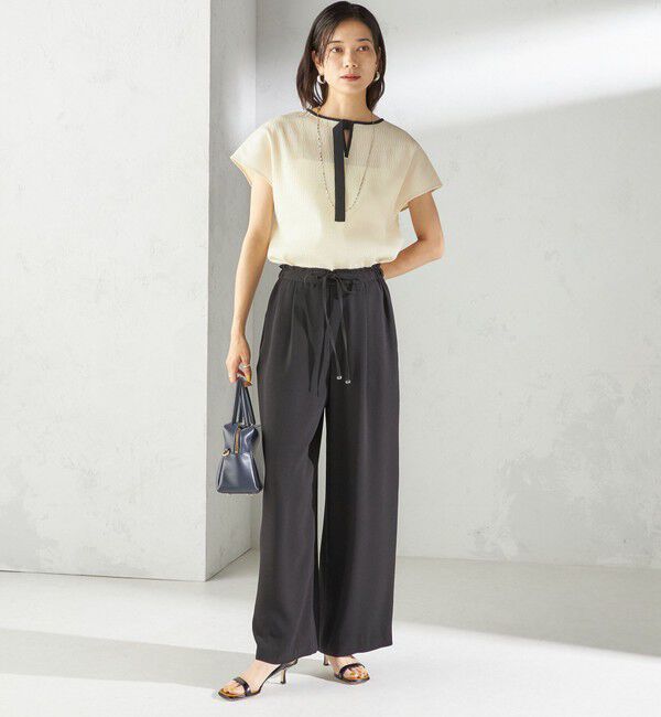 SHIPS for women「〈手洗い可能〉ウェーブ プリーツ 前後 2WAY ブラウス」|シャツ・ブラウス|