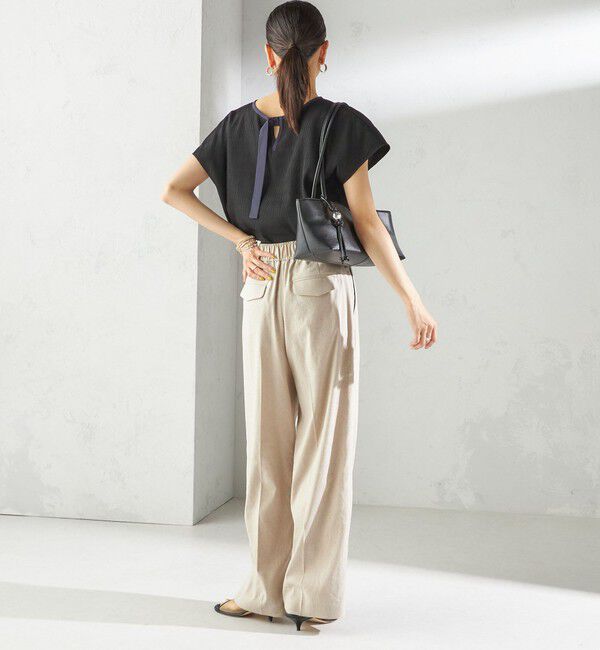 SHIPS for women「〈手洗い可能〉ウェーブ プリーツ 前後 2WAY ブラウス」|シャツ・ブラウス|