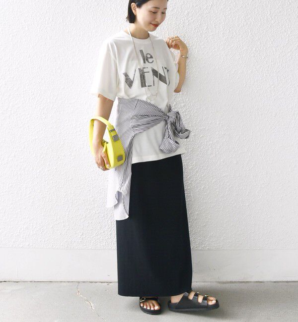 SHIPS for women「【WEB限定】コットン 天竺 ロゴ プリント TEE」|Tシャツ・カットソー|