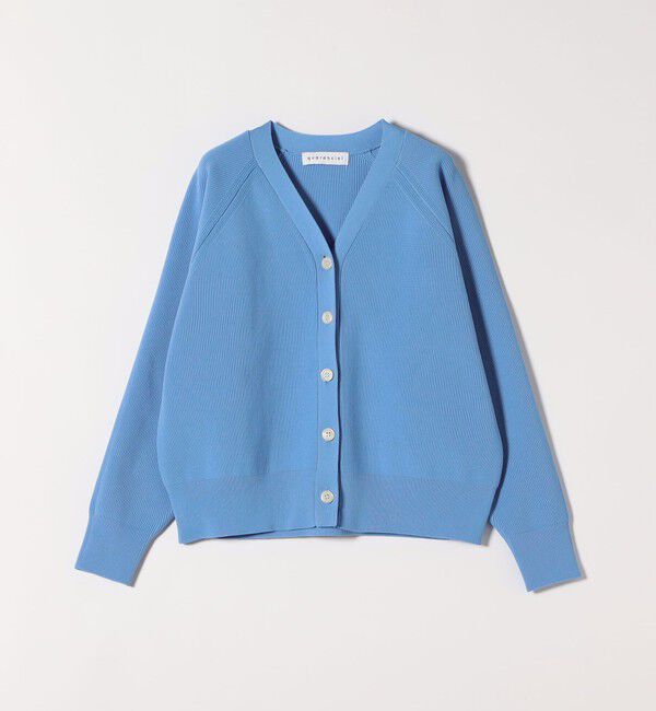 quaranciel「quaranciel:〈手洗い可能〉アゼ Vネック コンパクト ニット カーディガン」|カーディガン|