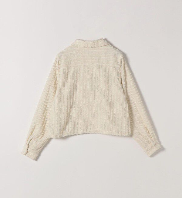 SHIPS any「SHIPS any:〈洗濯機可能〉ウェーブ ジャカード ドロスト シャツ」|シャツ・ブラウス|