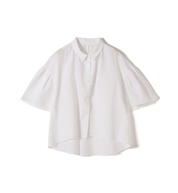 SHIPS for women「【WEB限定】〈手洗い可能〉サッカー ギャザー シャツ 羽織」|シャツ・ブラウス|