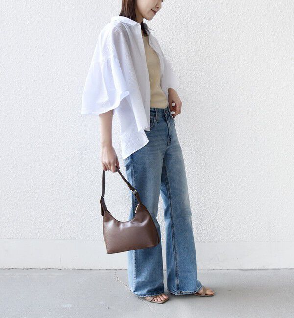 SHIPS for women「【WEB限定】〈手洗い可能〉サッカー ギャザー シャツ 羽織」|シャツ・ブラウス|