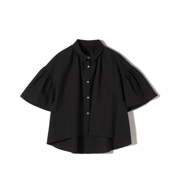 SHIPS for women「【WEB限定】〈手洗い可能〉サッカー ギャザー シャツ 羽織」|シャツ・ブラウス|
