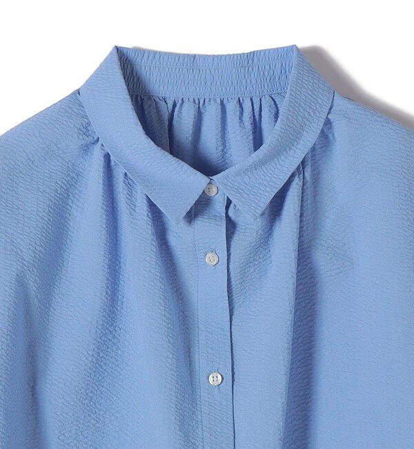 SHIPS for women「【WEB限定】〈手洗い可能〉サッカー ギャザー シャツ 羽織」|シャツ・ブラウス|