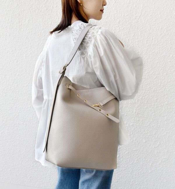 SHIPS for women「【WEB限定】ハトメ ベルト ワンショルダー バッグ M」|トートバッグ|
