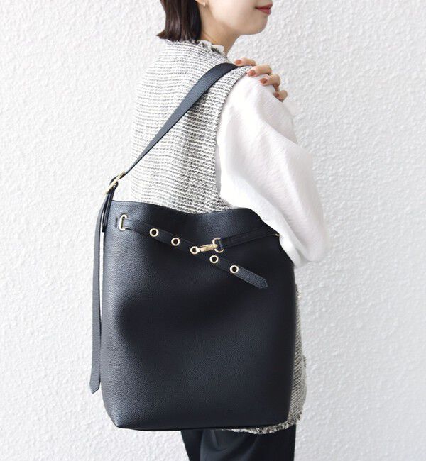 SHIPS for women「【WEB限定】ハトメ ベルト ワンショルダー バッグ M」|トートバッグ|