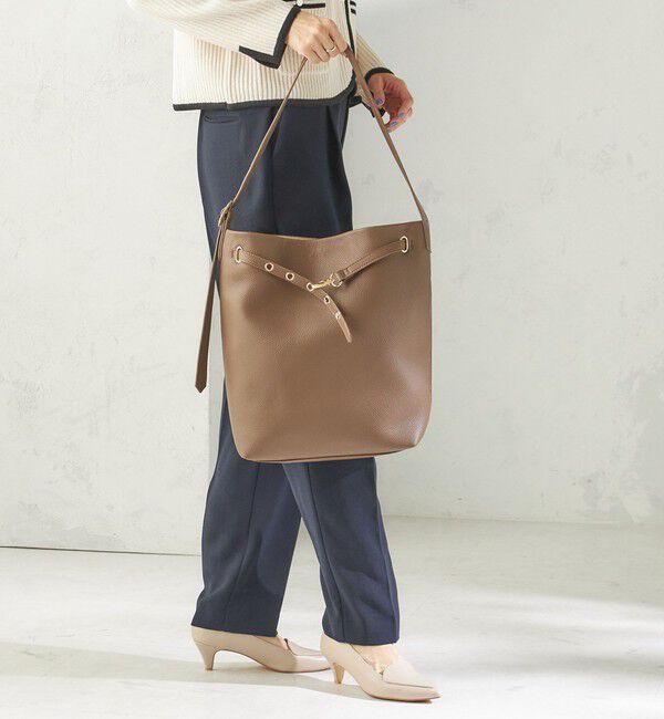 SHIPS for women「【WEB限定】ハトメ ベルト ワンショルダー バッグ M」|トートバッグ|