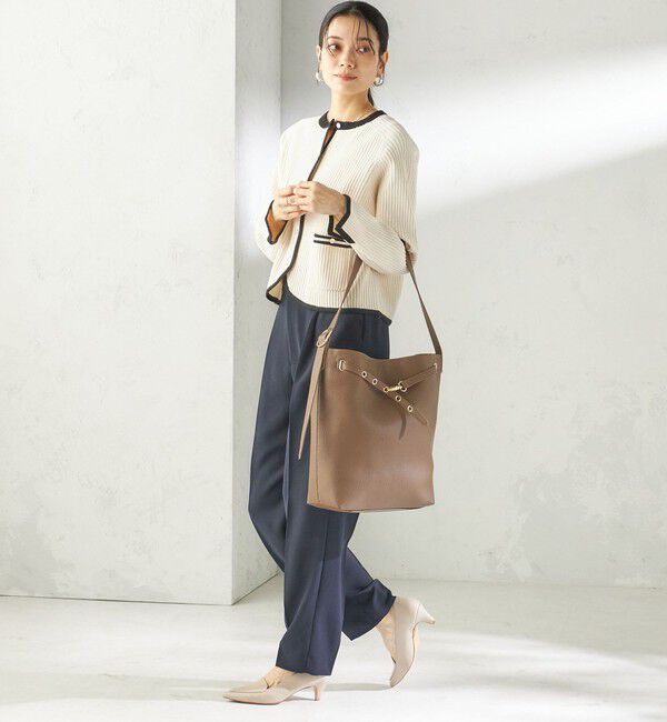 SHIPS for women「【WEB限定】ハトメ ベルト ワンショルダー バッグ M」|トートバッグ|