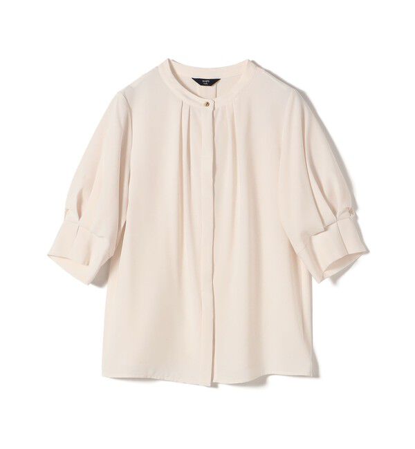 SHIPS Colors 「《予約》SHIPS Colors:〈洗濯機可能〉ジョーゼット タック スリーブ ブラウス◆」|シャツ・ブラウス|