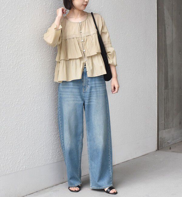 SHIPS Colors 「SHIPS Colors:〈手洗い可能〉コットン キュプラ ティアード 羽織り シャツ」|シャツ・ブラウス|