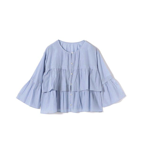 SHIPS Colors 「SHIPS Colors:〈手洗い可能〉コットン キュプラ ティアード 羽織り シャツ」|シャツ・ブラウス|