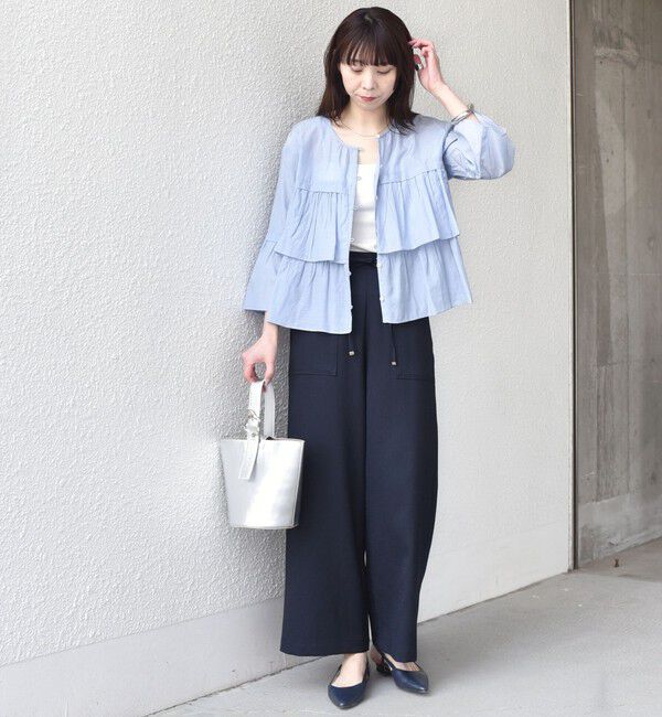 SHIPS Colors 「SHIPS Colors:〈手洗い可能〉コットン キュプラ ティアード 羽織り シャツ」|シャツ・ブラウス|