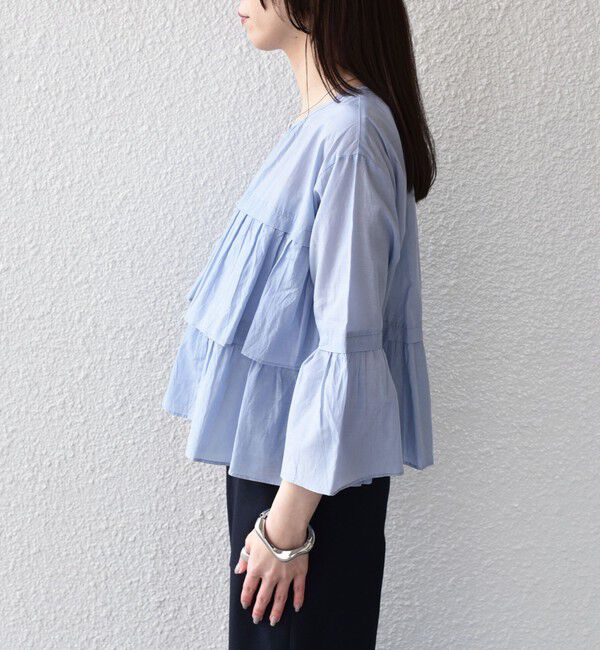 SHIPS Colors 「SHIPS Colors:〈手洗い可能〉コットン キュプラ ティアード 羽織り シャツ」|シャツ・ブラウス|