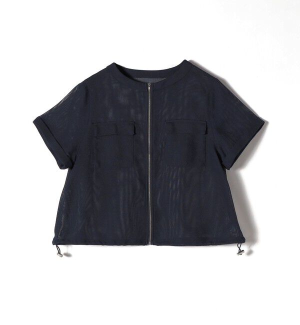 SHIPS Colors 「《予約》SHIPS Colors:〈手洗い可能〉メッシュ 5分袖 ジップ ハオリ◆」|ブルゾン・スタジャン|