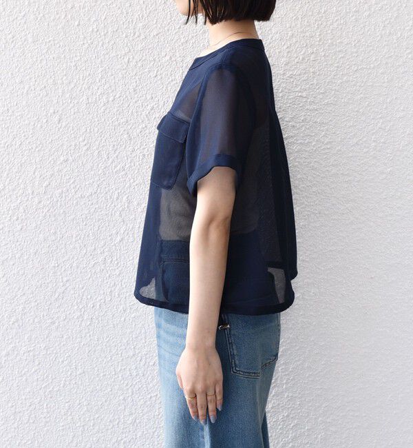 SHIPS Colors 「《予約》SHIPS Colors:〈手洗い可能〉メッシュ 5分袖 ジップ ハオリ◆」|ブルゾン・スタジャン|