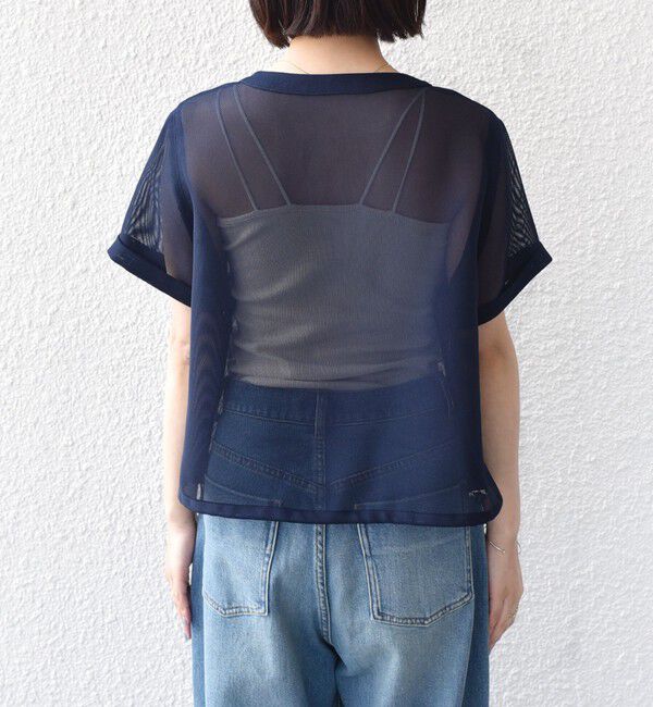 SHIPS Colors 「《予約》SHIPS Colors:〈手洗い可能〉メッシュ 5分袖 ジップ ハオリ◆」|ブルゾン・スタジャン|