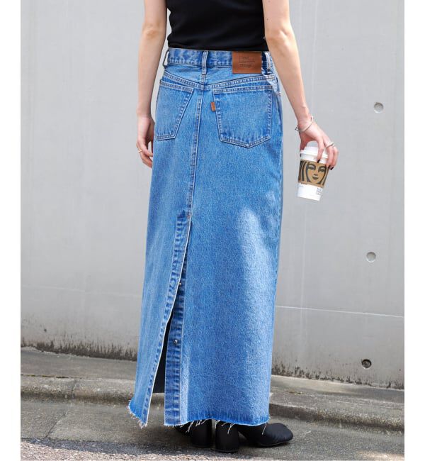 OUTDOOR PRODUCTS Usual Things「追加3 ULTデニムスリットリーンスカート」|スカート|