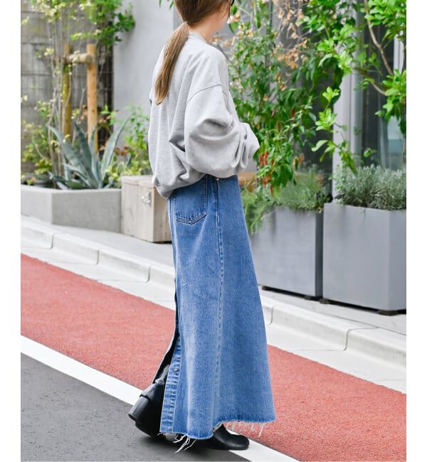 OUTDOOR PRODUCTS Usual Things「追加3 ULTデニムスリットリーンスカート」|スカート|