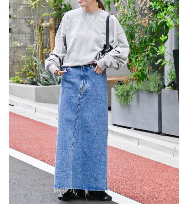 OUTDOOR PRODUCTS Usual Things「追加3 ULTデニムスリットリーンスカート」|スカート|